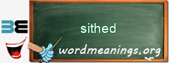 WordMeaning blackboard for sithed